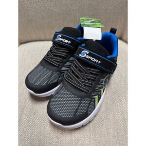 NWT Boys S Sport Skechers Adrian Black Blue Sneakers - Size 13